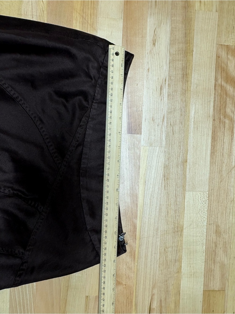 East 5th brown Maxi Skirt with Flared Panels lined faux suede - Picture 6 of 7